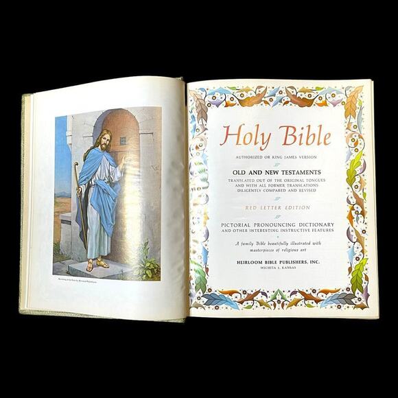 VTG Heirloom Holy Bible Large Authorized or King James Red Letter Edition 1964 - Picture 8 of 16